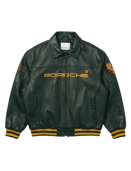 The '90s Green Racing Leather PU Jacket
