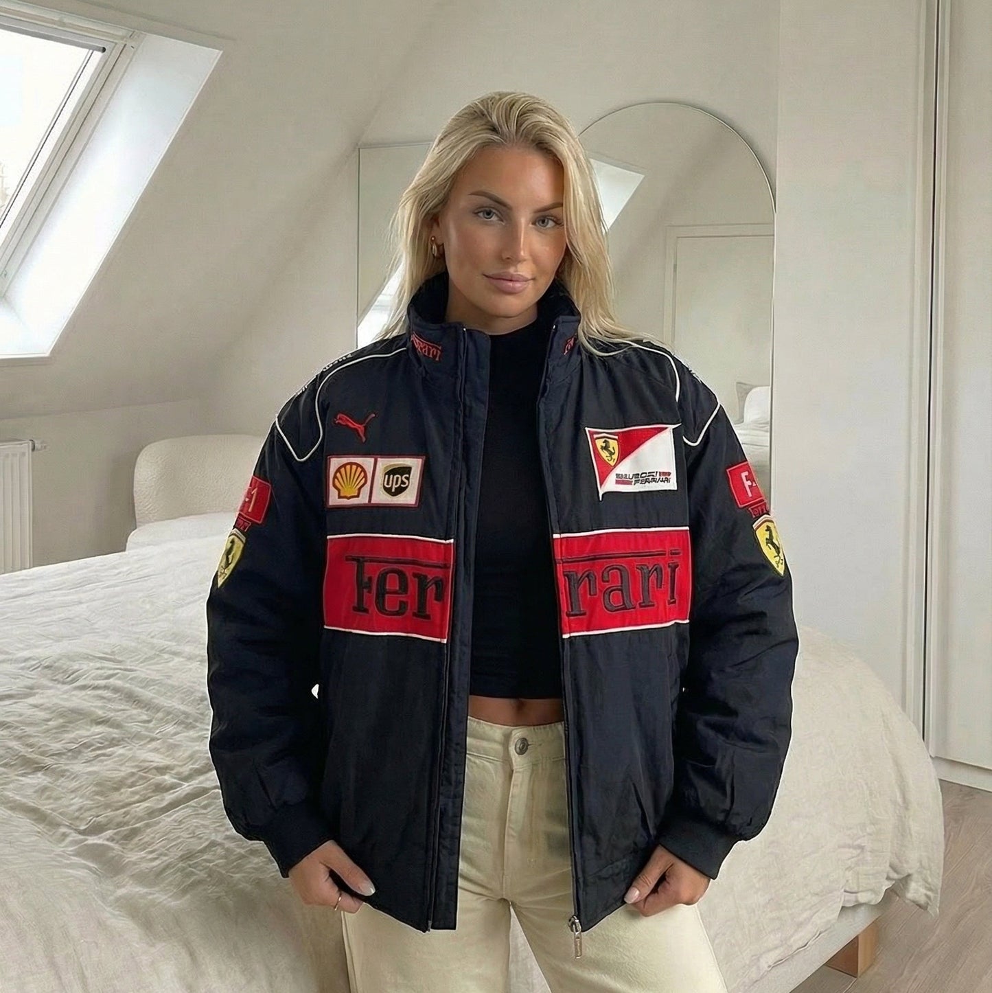 The '90s Black Racing Bomber